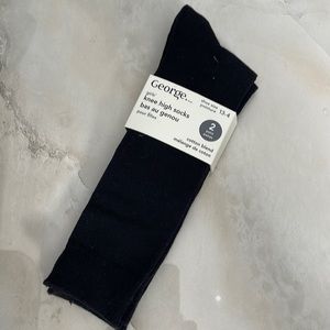 GEORGE - Girls Knee high socks - Shoe Size:13-4 - 2pairs